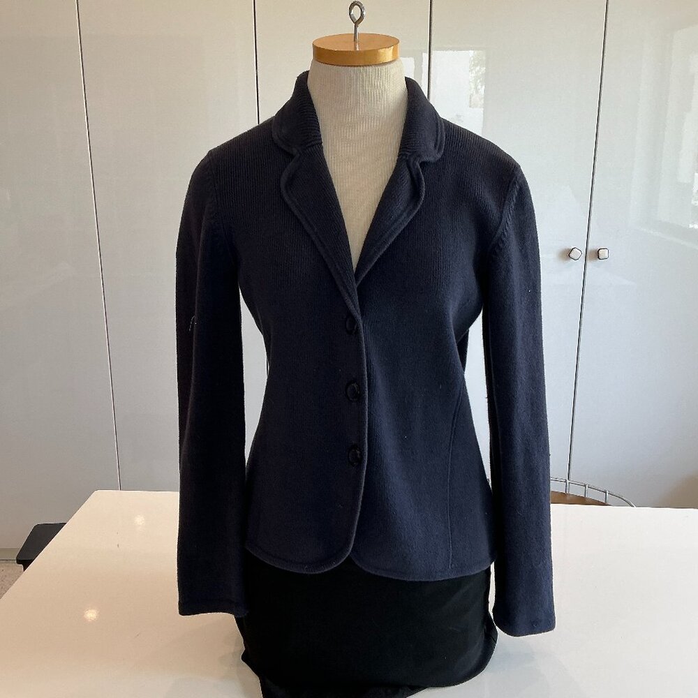 Repeat, Classic Blazer Style Cardigan, Navy, Size, 42/L